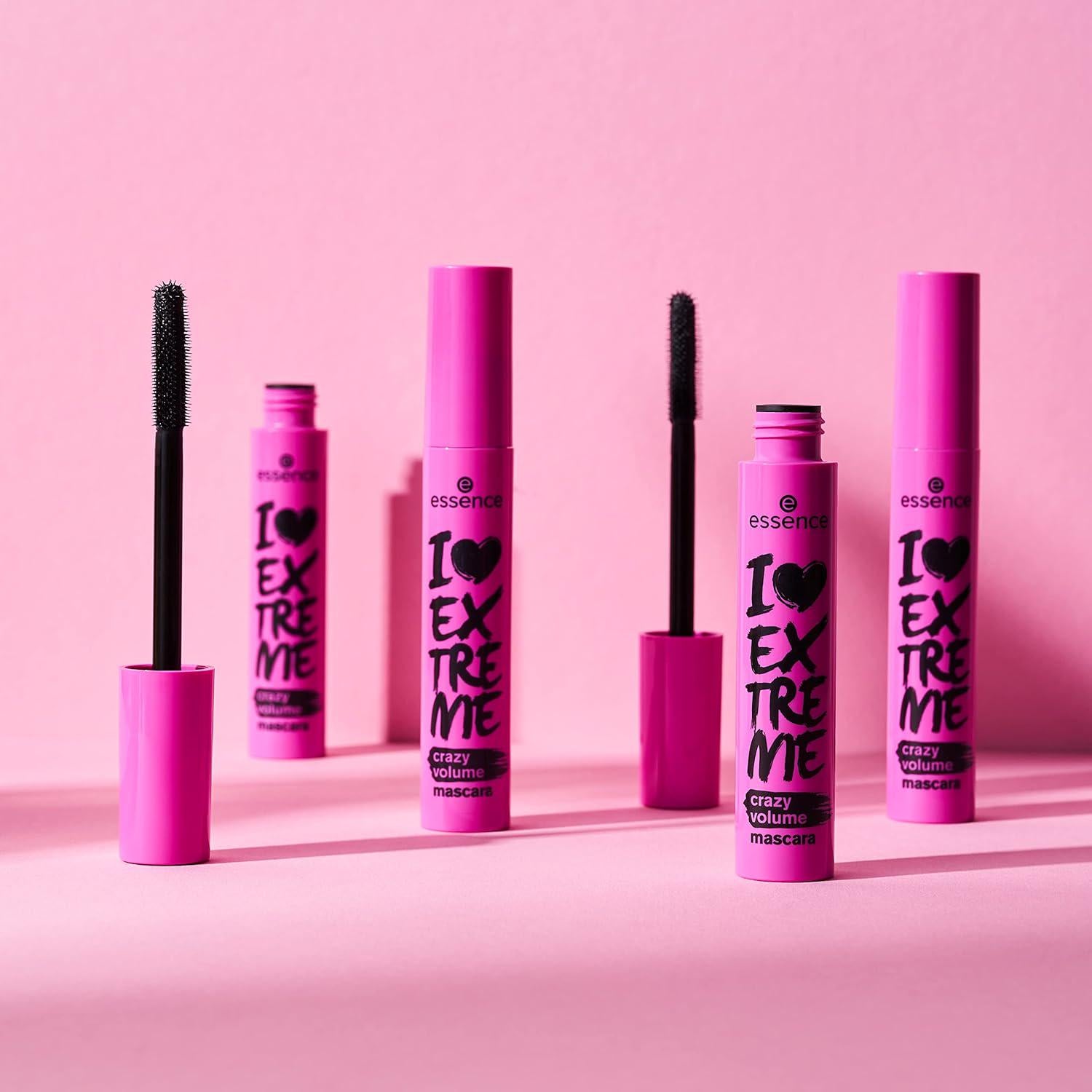 Essence | I Love Extreme Crazy Volume Mascara (Pack Of 3) | Vegan And Cruelty Free | Free From Parabens-Fragrance, Alcohol And Microplastic Particles,