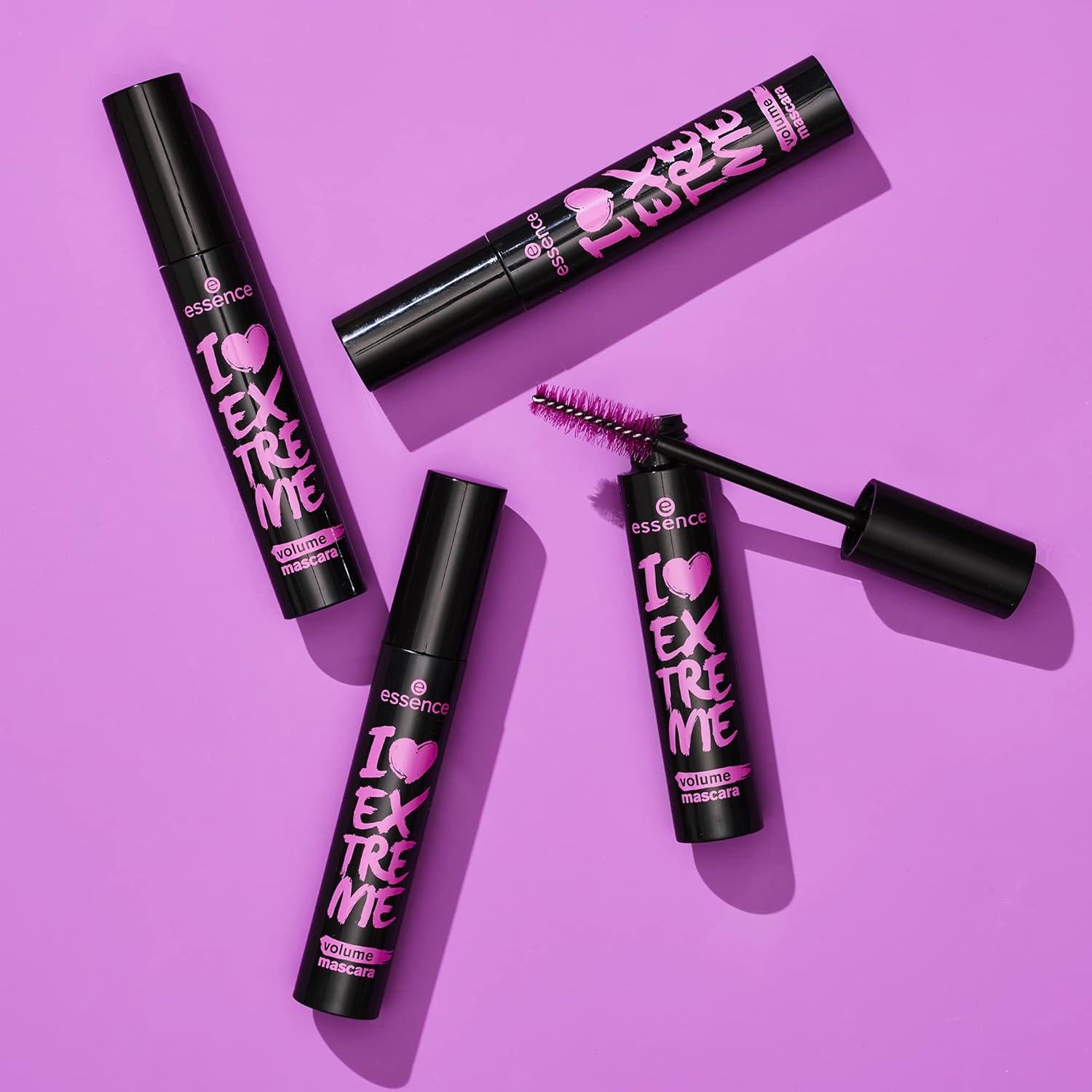 Essence | I Love Extreme Volume Mascara (Pack Of 3) | Flake Free, Intense And Dramatic Volume | Vegan And Cruelty Free,