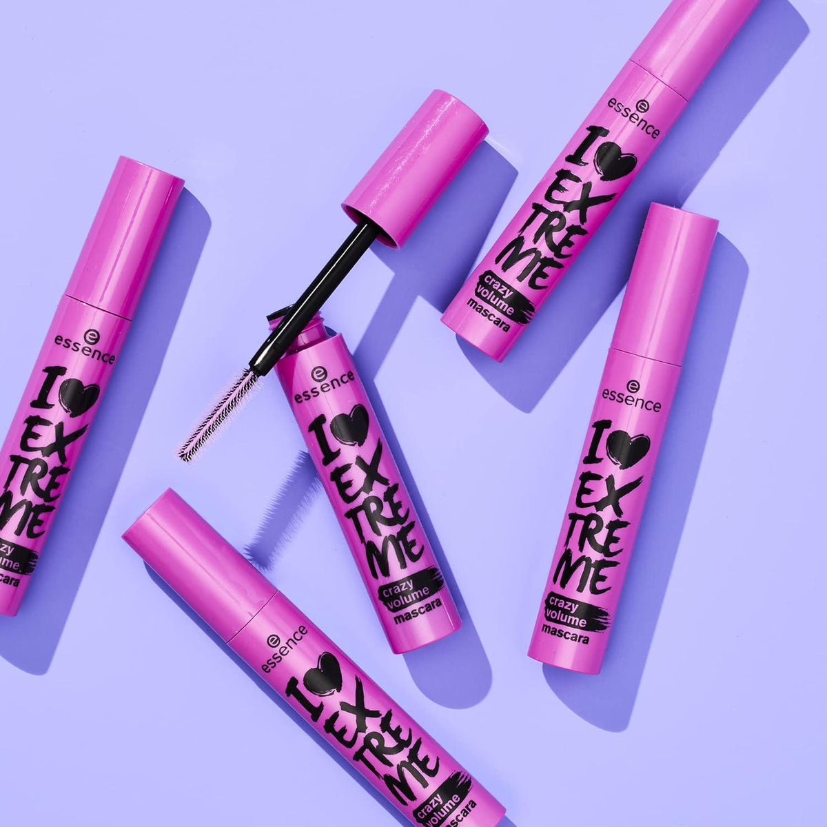 Essence | I Love Extreme Crazy Volume Mascara (Pack Of 3) | Vegan And Cruelty Free | Free From Parabens-Fragrance, Alcohol And Microplastic Particles,