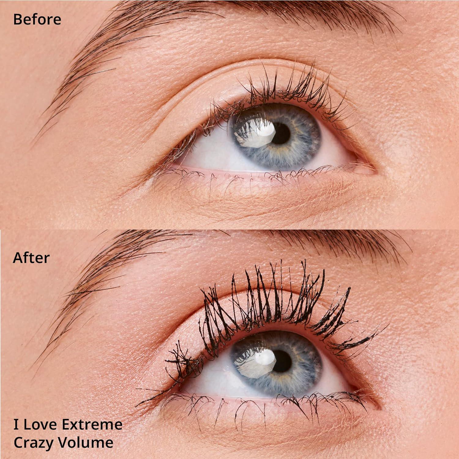 Essence | I Love Extreme Crazy Volume Mascara (Pack Of 3) | Vegan And Cruelty Free | Free From Parabens-Fragrance, Alcohol And Microplastic Particles,