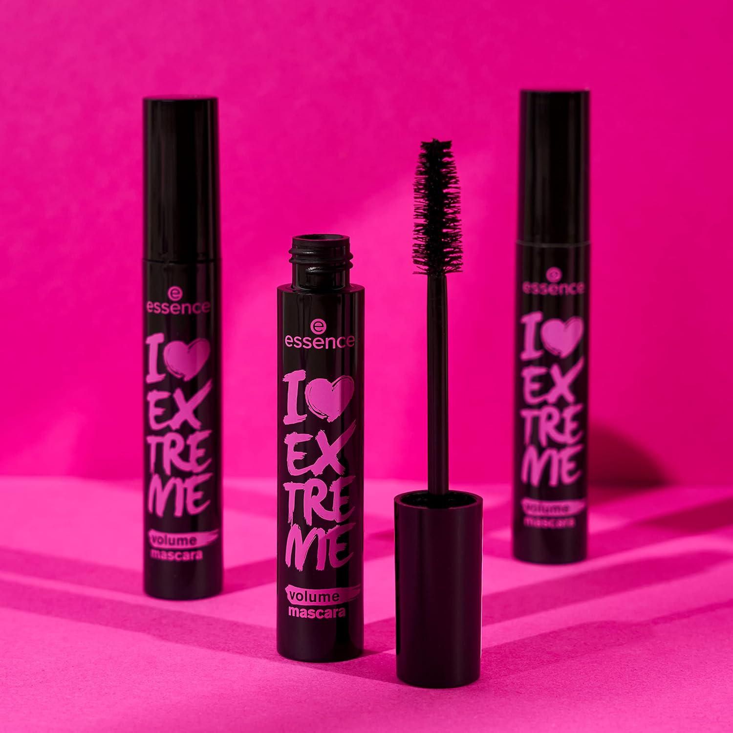 Essence | I Love Extreme Volume Mascara (Pack Of 3) | Flake Free, Intense And Dramatic Volume | Vegan And Cruelty Free,