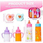 Fash N Kolor My Sweet Baby Disappearing Doll Feeding Set 6 Piece Includes Bottles and Toy Pacifiers