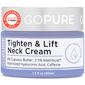 goPure GoPure Neck Firming Cream - Anti-Aging Neck Cream For Tightening And Wrinkles For An Even Skin Tone And Neck Lift - With Pro-Active Firming Complex, 1.7 Oz