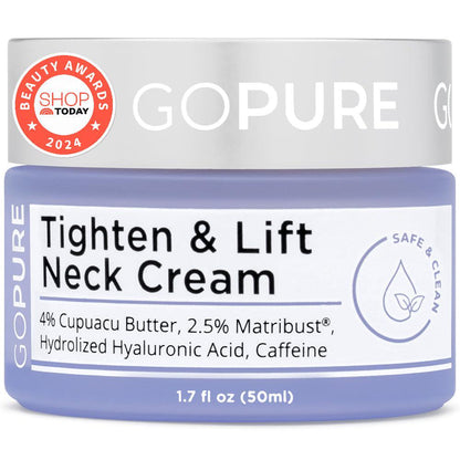 goPure GoPure Neck Firming Cream - Anti-Aging Neck Cream For Tightening And Wrinkles For An Even Skin Tone And Neck Lift - With Pro-Active Firming Complex, 1.7 Oz