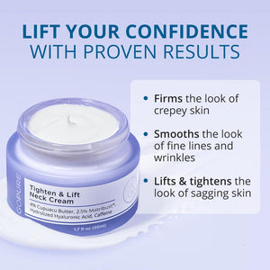 goPure GoPure Neck Firming Cream - Anti-Aging Neck Cream For Tightening And Wrinkles For An Even Skin Tone And Neck Lift - With Pro-Active Firming Complex, 1.7 Oz