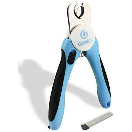 Gonicc Small Dog and Cat Nail Clippers Stainless Steel Pet Nail Trimmer with Safety Guard and Nail File