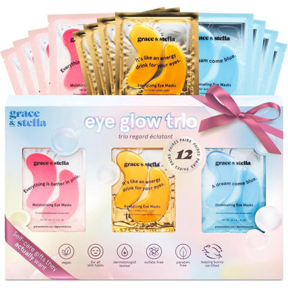 grace & stella Grace And Stella Under Eye Patches - Birthday Gifts For Women (12 Pairs) Gifts For Her - Eye Masks For Puffy Eyes And Dark Circles - Anniversary, Bachelorette Party Favors, Girlfriends, Teens - Vegan
