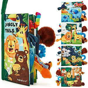 Hahaland High Contrast Baby Book Sensory Tummy Time Toy Travel Gift for Infants 0 6 Months