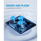 Havit HV-F2056 15.6 -17 Laptop Cooler Cooling Pad - Slim Portable USB Powered (3 Fans), Black/Blue,