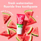Hello Smiling Shark And Fresh Watermelon Fluoride Free Kids Toothpaste Pack, Includes 4.2 Oz Smiling Shark Kids Fluoride Free Toothpaste And 4.2 Oz Fluoride Free Fresh Watermelon Toothpaste,