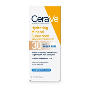 CeraVe SPF 30 Face Sheer Tint Hydrating Mineral Sunscreen 50ml