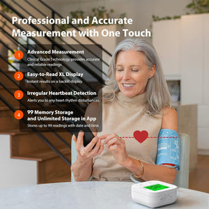iHealth Track Smart Upper Arm Blood Pressure Monitor, Bluetooth Compatible for iOS & Android Devices, Fits Standard to Large Adult Arms