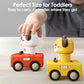iPlay iLearn Press and Go Car Toys for 6 to 18 Months Baby Push Friction Cars 4 Pack Animal Design