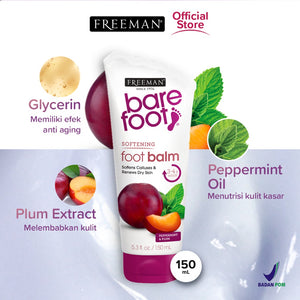 Freeman Bare Foot Peppermint & Plum Softening Foot Balm 150ml