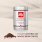 Illy Intenso Whole Bean Coffee, Bold Roast with Notes of Deep Cocoa, 100% Arabica, 88 oz Can, Pack of 1