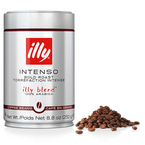 Illy Intenso Whole Bean Coffee, Bold Roast with Notes of Deep Cocoa, 100% Arabica, 88 oz Can, Pack of 1
