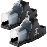 In-/Outdoor Safe Tunnel Snap Mouse Trap 2PCS, Instant Eliminate Rodent Snap Trap With Clear Tunnel Entry, Touch-Free Release, And Powerful Snap, Black, TST-217,850033405071