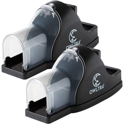 In-/Outdoor Safe Tunnel Snap Mouse Trap 2PCS, Instant Eliminate Rodent Snap Trap With Clear Tunnel Entry, Touch-Free Release, And Powerful Snap, Black, TST-217,850033405071