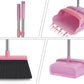 kelamayi Kelamayi Broom And Dustpan Set For Home, Office, Indoor&Outdoor Sweeping, Stand Up Broom And Dustpan (Pink)