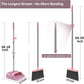 kelamayi Kelamayi Broom And Dustpan Set For Home, Office, Indoor&Outdoor Sweeping, Stand Up Broom And Dustpan (Pink)