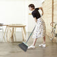 Kelamayi Upgrade Broom & Dustpan Set, Large Size with Long Handle, Upright, Ideal for Indoor/Outdoor, Garage, Kitchen, Office Use, Green
