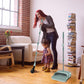Kelamayi Upgrade Broom & Dustpan Set, Large Size with Long Handle, Upright, Ideal for Indoor/Outdoor, Garage, Kitchen, Office Use, Green