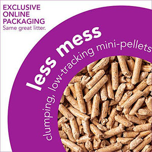 Okocat Less Mess Wood Clumping Cat Litter, 18.6 lb, Mini Pellets, Low Tracking, Unscented, Dust-Free