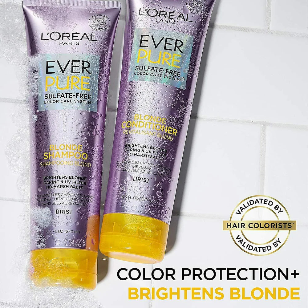 L'Oreal Paris Ever Pure Sulfate-Free Iris Blonde Shampoo 250ml,071249341421,