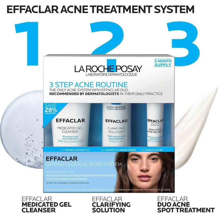 La Roche-Posay Effaclar Dermatological Acne Treatment System,883140035282,