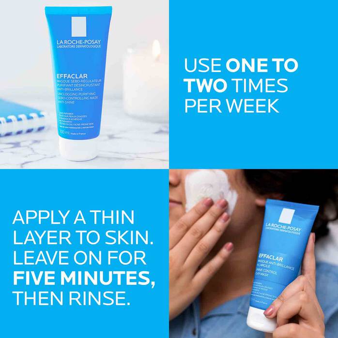 La Roche-Posay Effaclar Shine Control Clay Mask 100ml,3337875533317,