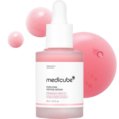 medicube Medicube Salmon DNA PDRN Pink Peptide Serum, Pink Glow Serum, Peptide, Niacinamide, Hydrating And Moisturizing And Firming, Uneven Skin Tone, Korean Skincare | 1.01 Fl.oz. (1.01 Fl.oz., Salmon DNA PDRN)