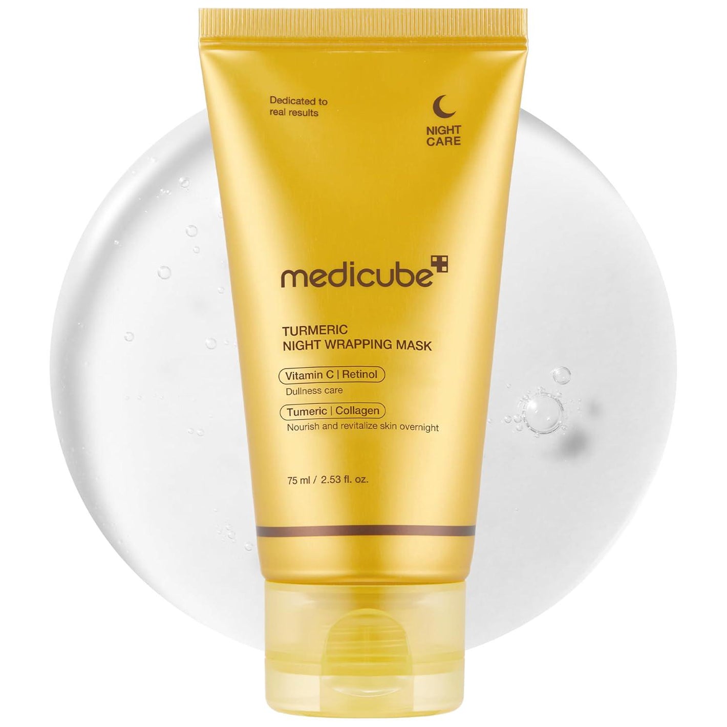 medicube Medicube Turmeric Overnight Wrapping Peel Off Mask - Nourishes Dull, Uneven Skin With Hydrolyzed Collagen For Glowing Skin And Improved Elasticity. Korean Skincare, 2.53 Fl. Oz.