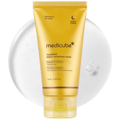 medicube Medicube Turmeric Overnight Wrapping Peel Off Mask - Nourishes Dull, Uneven Skin With Hydrolyzed Collagen For Glowing Skin And Improved Elasticity. Korean Skincare, 2.53 Fl. Oz.