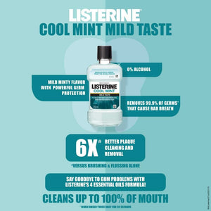 Listerine Cool Mint Milder Taste Daily Mouthwash 500ml