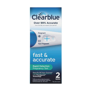 Clearblue Fast & Accurate Rapid Detection Pregnancy Tests 2 Count