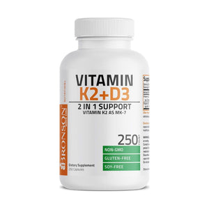 Bronson Vitamin K2 + D3 250 Capsules