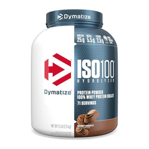 Dymatize ISO100 Hydrolyzed Gourmet Chocolate Flavor Whey Isolate Protein Powder 2.3kg