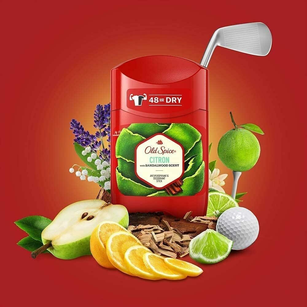 Old Spice Citron With Sandalwood Scent Antiperspirant & Deodorant Stick 50ml,4084500940413,