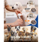 Oneisall Cordless Dog Clippers for Small Pets, Low Noise, Double Blade Grooming Trimmer for Paws, Eyes, Face, White