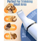 Oneisall Cordless Dog Clippers for Small Pets, Low Noise, Double Blade Grooming Trimmer for Paws, Eyes, Face, White