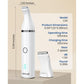 Oneisall Cordless Dog Clippers for Small Pets, Low Noise, Double Blade Grooming Trimmer for Paws, Eyes, Face, White