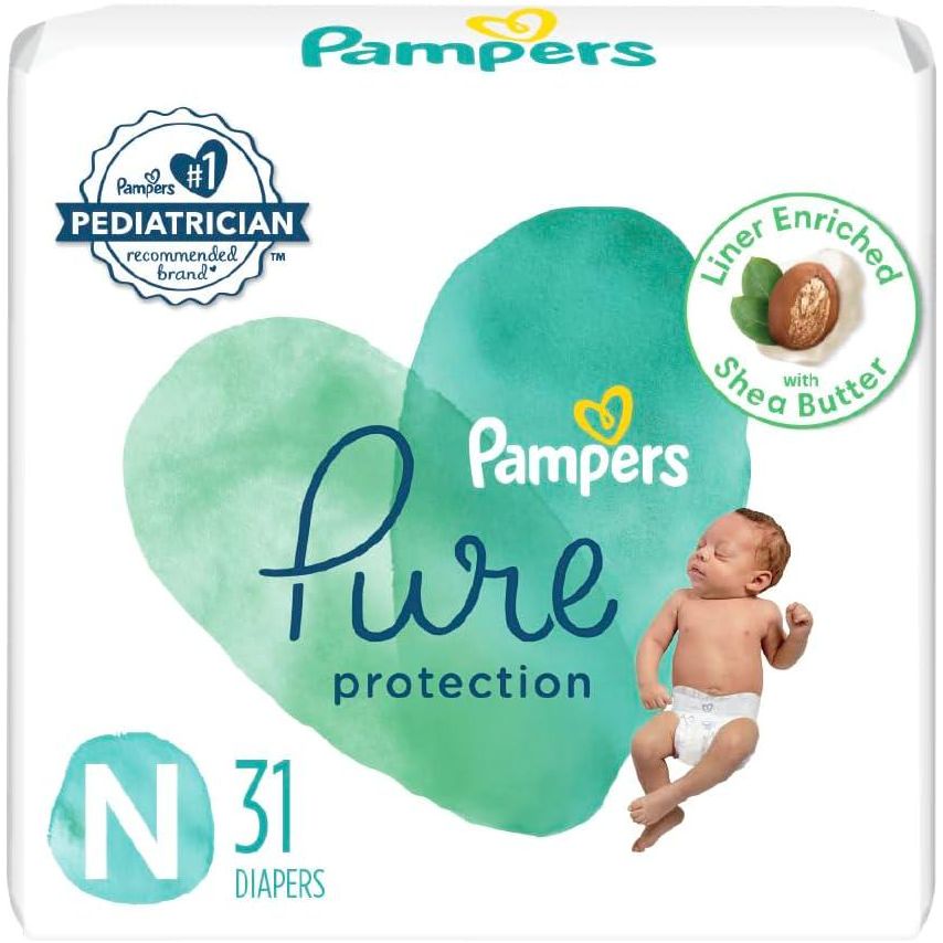Pampers Pure Protection Diaper Size 0 31 Ct Old,