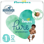 Pampers Pure Protection Diaper Size 1 32 Ct OLD,