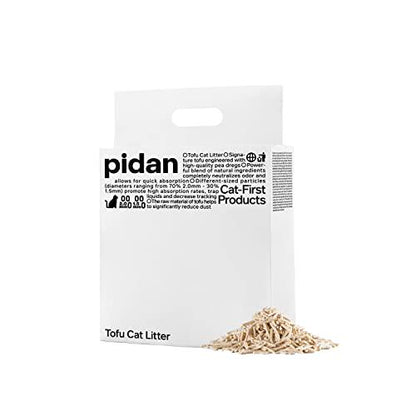 Pidan Tofu Cat Litter 5.3 lb Natural Clumping Flushable Fast Drying Litter Water Soluble and Low Dust