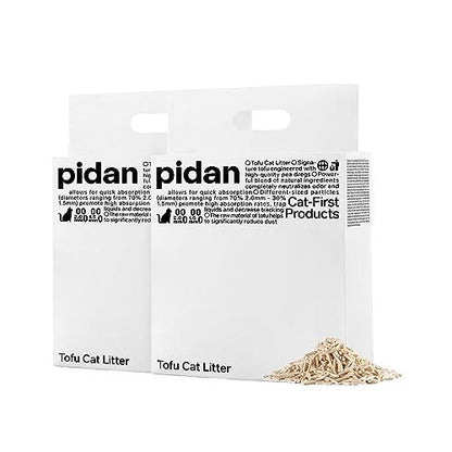 Pidan Tofu Cat Litter 5.3 lb 2 Bags Ultra Absorbent Fast Drying Clumping Flushable Natural Dust Free and Low Scattering