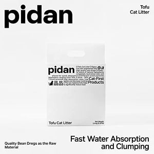 Pidan Tofu Cat Litter 4 Bags 5.3 lb Each Clumping Flushable Ultra Absorbent Dust Free