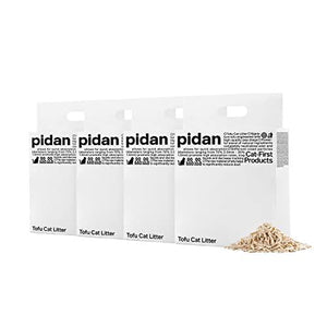 Pidan Tofu Cat Litter 4 Bags 5.3 lb Each Clumping Flushable Ultra Absorbent Dust Free
