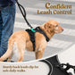 Rabbitgoo Dog Harness No Pull Adjustable Pet Vest with Handle 2 Leash Clips Reflective Black Large