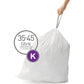 simplehuman Simplehuman Code K 100 Count, Genuine Custom Fit Liners, Drawstring Trash Bags In Dispenser Packs, 35-45 Liter / 9-12 Gallon, White