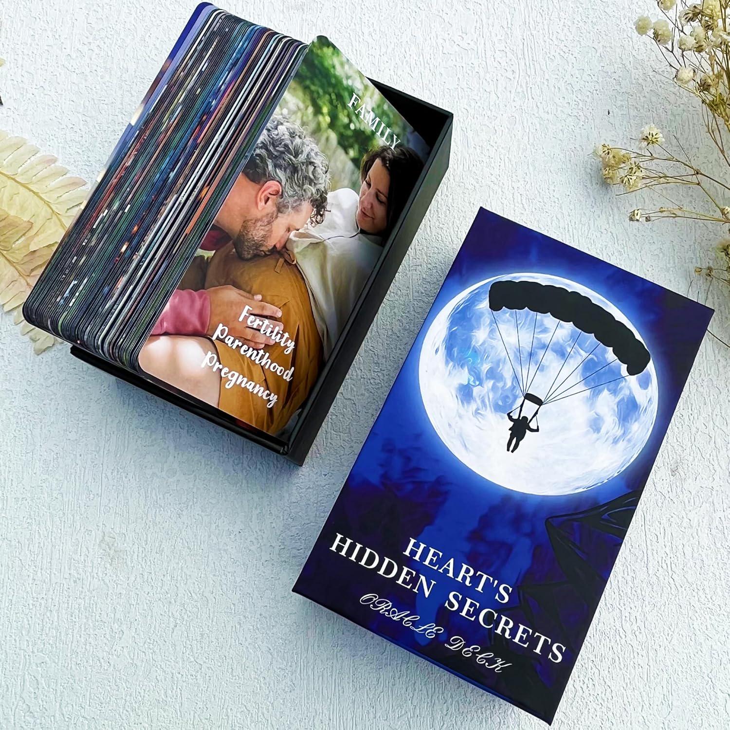 Soulme Twin Flame Love Oracle Cards, Hearts Hidden Secrets Oracle Deck, 78 Tarot Cards For Beginner, Help Uncover What Is Truly In Their Heart Space,